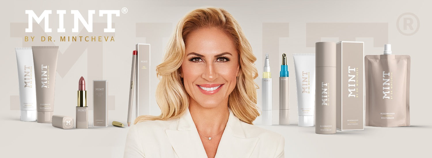Dr. Mintcheva umgeben von MINT Produkten: Die Welt von MINT
