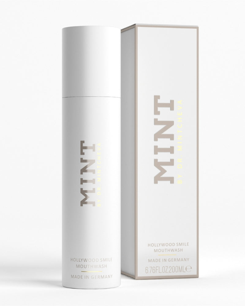 MINT Hollywood Smile Mundwasser & Verpackung