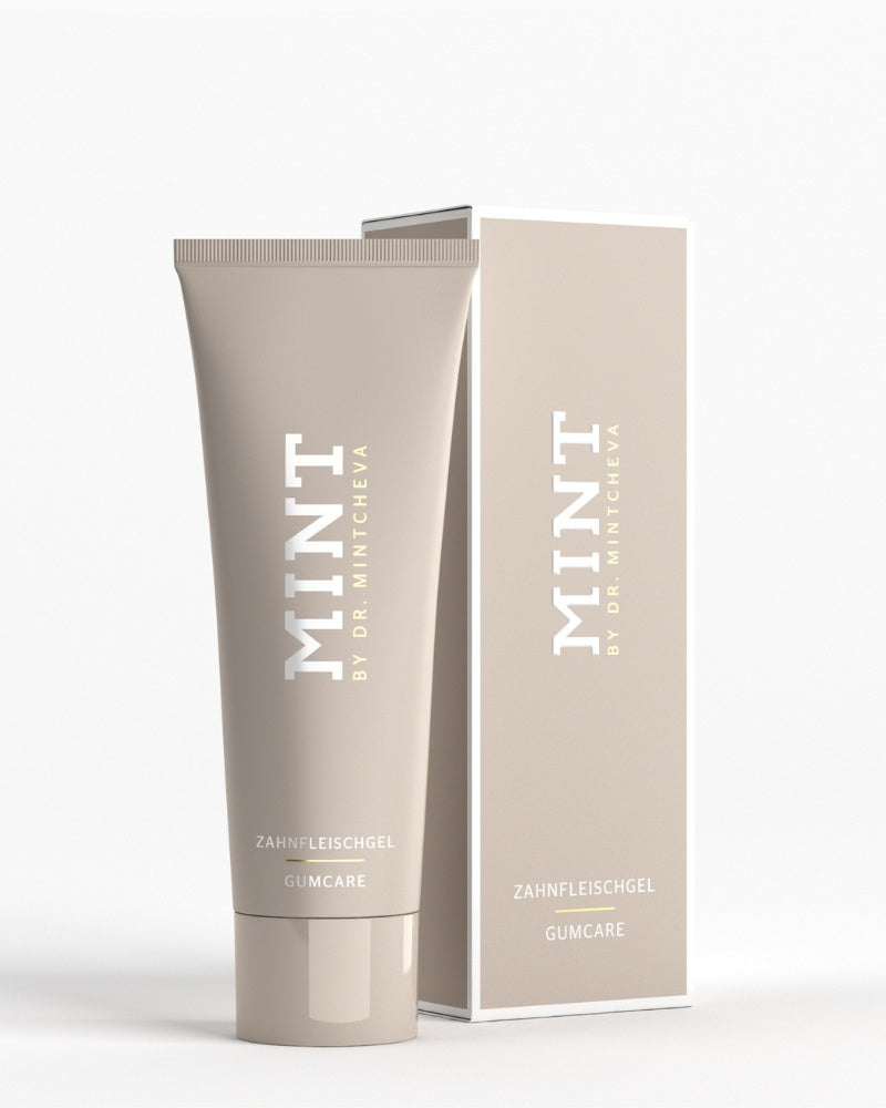 Zahnfleischgel von MINT - Tube & Verpackung