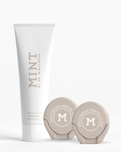 CLASSIC SET MINTFloss + Zahnpasta mit Fluorid