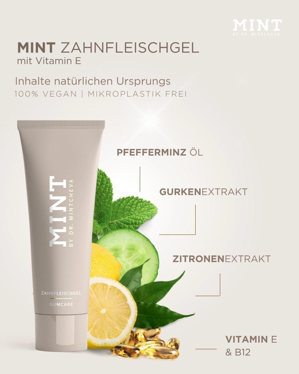 MINT GUMS GEL WITH VITAMIN E 