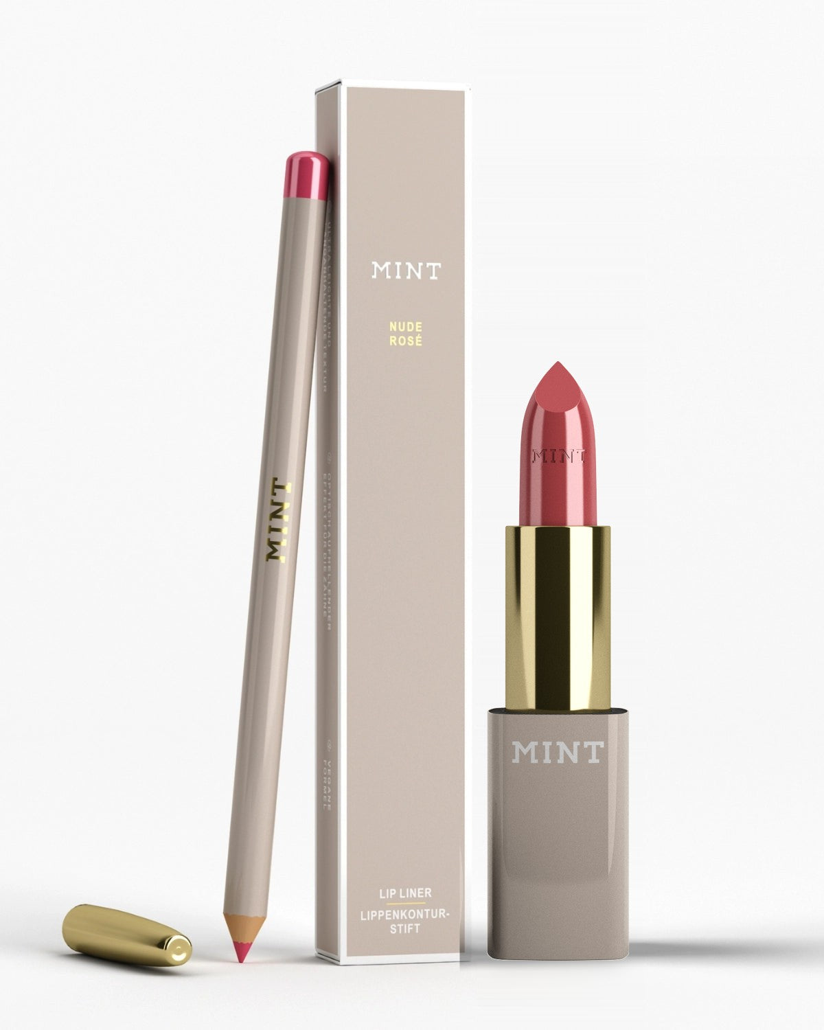 MINT Set Lippenstift Velvet Rosé und Lipliner Nude Rosé